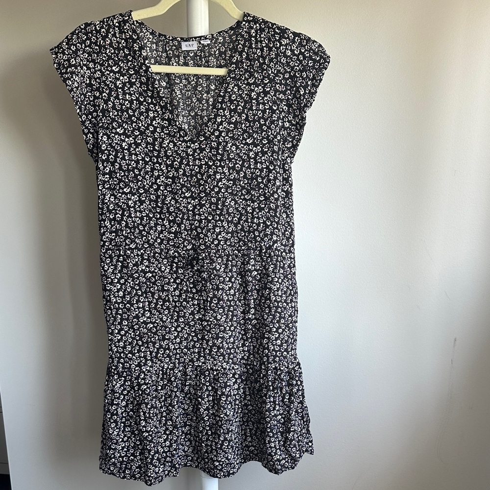 Gap Short Sleeve Floral Dress Size Small